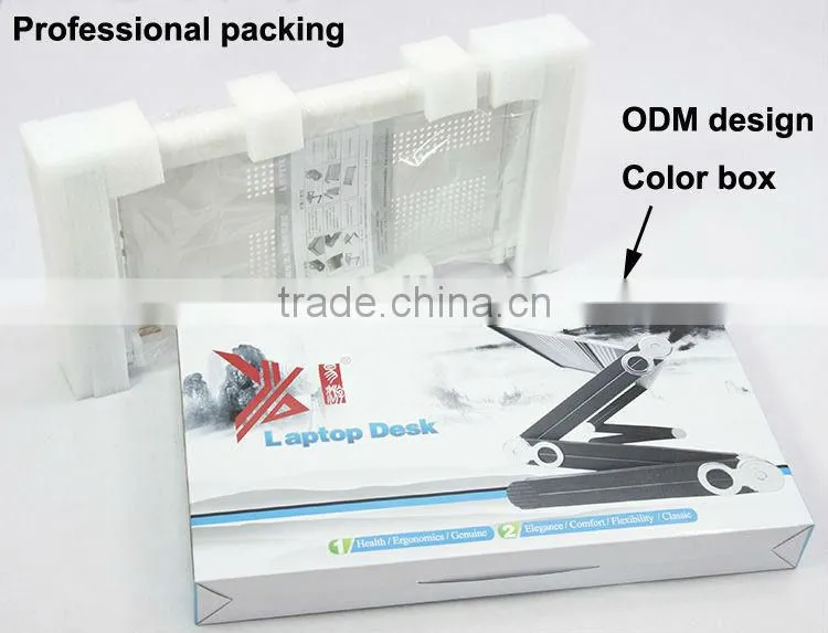 New style high quality portable wooden small folding laptop table