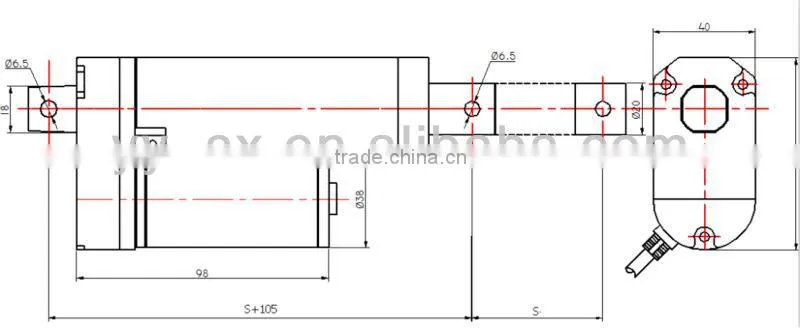 linear actuator for door opener