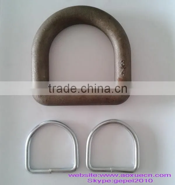 Metal connecting ring hardware, welded d ring and o ring