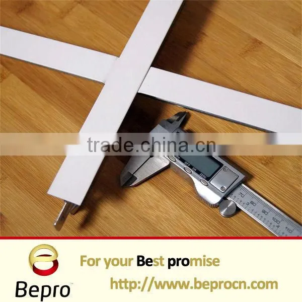 flat grooved ceiling T-bar accessories for PVC gypsum tiles and plastic boards