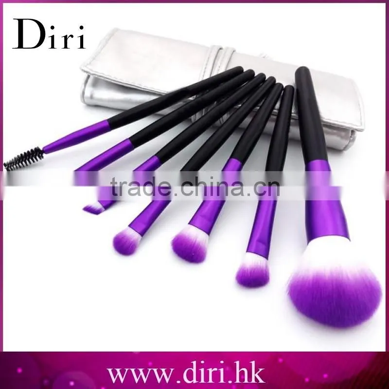 High Quality 7PCS Purple Makeup Brushes Set Powder Foundation Eyeshadow Blush Brush Tool