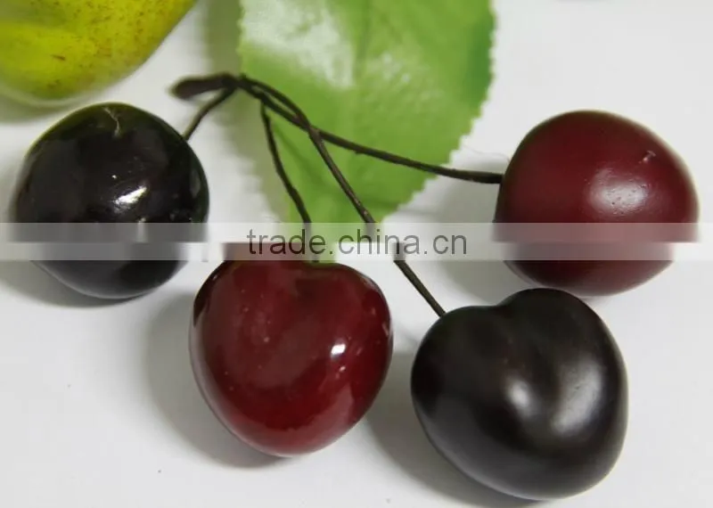 Faux Fake Foam Craft Cherry Simulation Fruits Desk Ornament Decor Red Decorative Foam Artificial Cherry Garden House Indoo