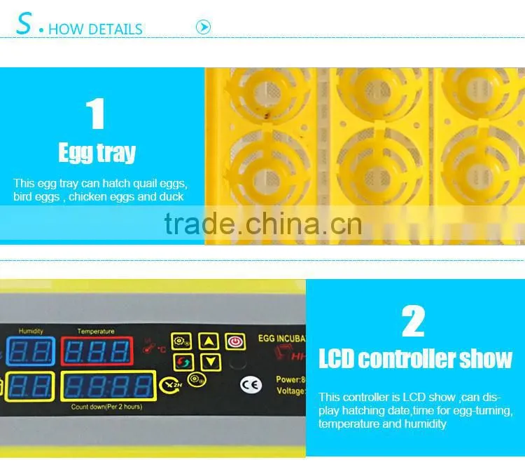 2017 HHD Hot sale Newest full automatic used egg incubators digital egg incubation hatching CE approved
