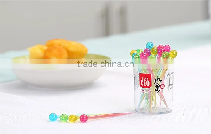 Reusable Plastic Food Fruit Dessert Cupcake Picks Set