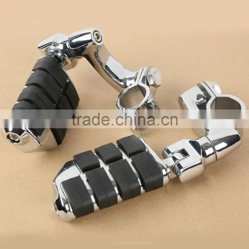32MM Universal Long Angled Highway FootPeg Mount For Kawasaki Harley Suzuki Bar