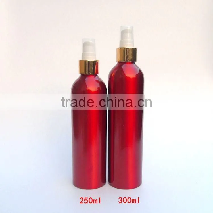 Wholesale 20ml-300ml aluminum Cosmetic packaging lotion bottles aluminum pump bottles for skincare cream