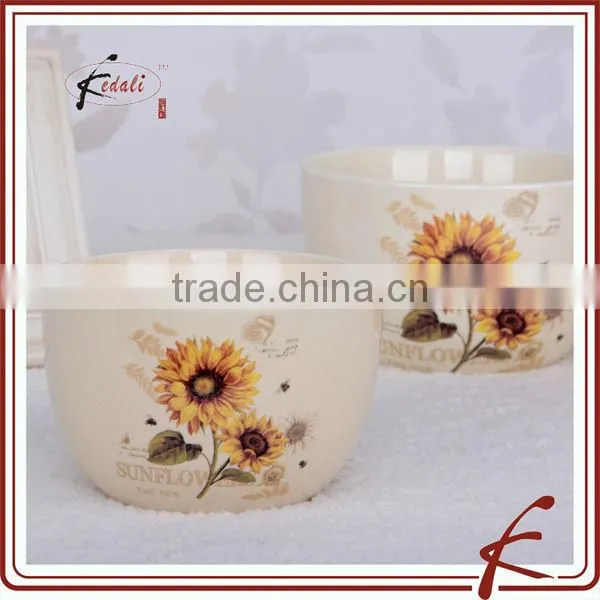 new fashion mustache design durable porcelain soup bowl set of 4