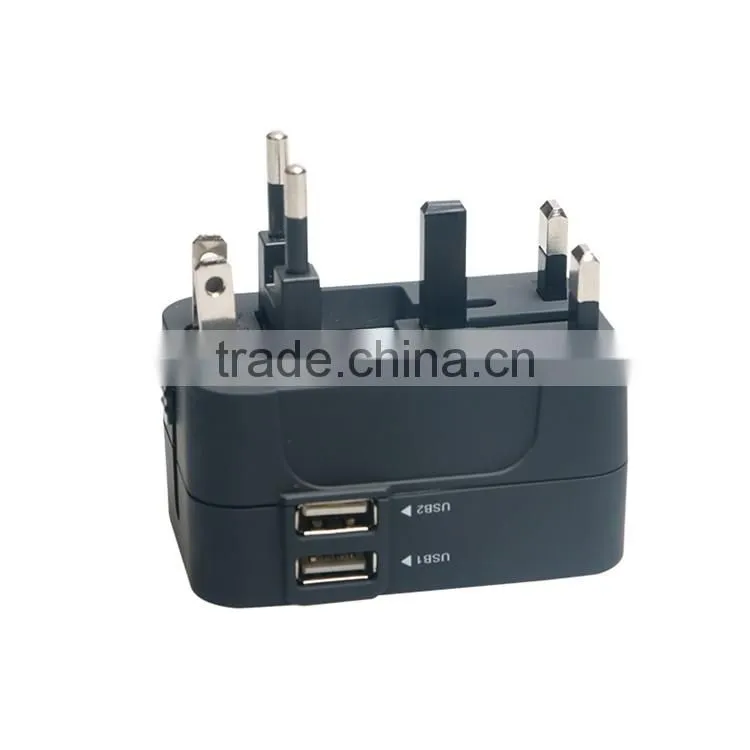 Factory Price USB Universal Portable Travel Plug Unique Travel Plug Superb Quality AC 250V Customized with double USB port