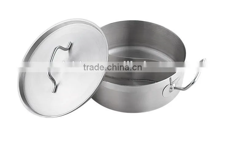 Two Handle Sauce Pan Saucepan Double-Flavoured Cooker Family Restaurant Hotel Usage Shot Body Stainless Steel Soup Pot