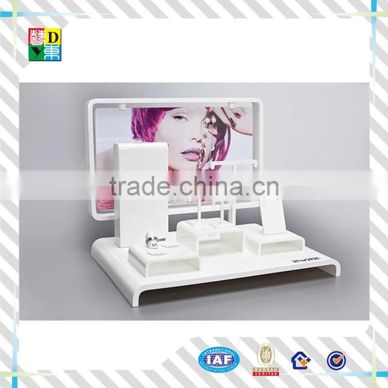 2015modern design acrylic cosmetic display stand/hot selling fashionable acrylic perfume display rack made in China