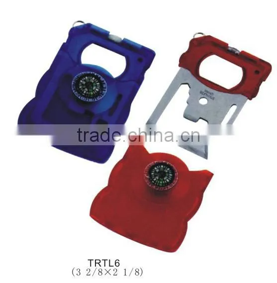 Mini Portable Emergency Survival 11 Multi Tool Card Can Opener Stainless Steel