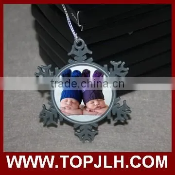 promotion dye sublimation photo print Christmas snowflake decoration