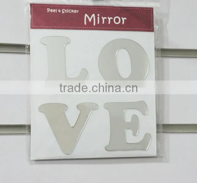 Love Reflective Letter Mirror Sticker