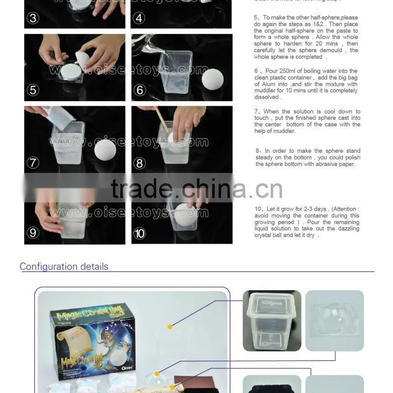 Promotional market present magic Diy safe wondeful toys magic crystal ball