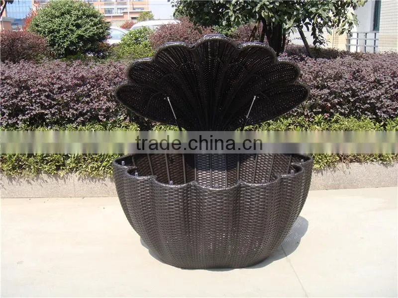 Shell Shape Outdoor Furniture Rattan Storage Boxs