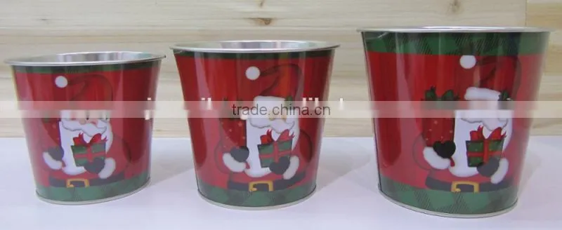 Wholesale Gift Metal Christmas bucket