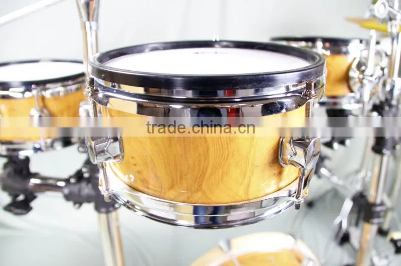 6 pc wooden chamber pvc cover electronic drum kits