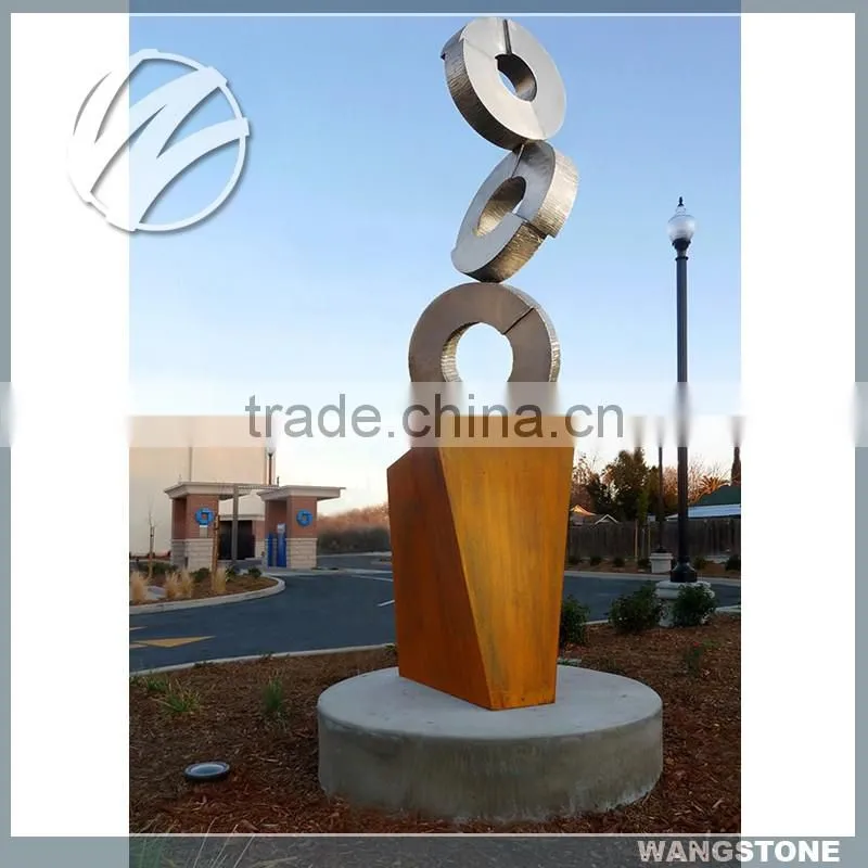 Hot Selling Weathering Steel Outdoor Landscape Art Sculpture