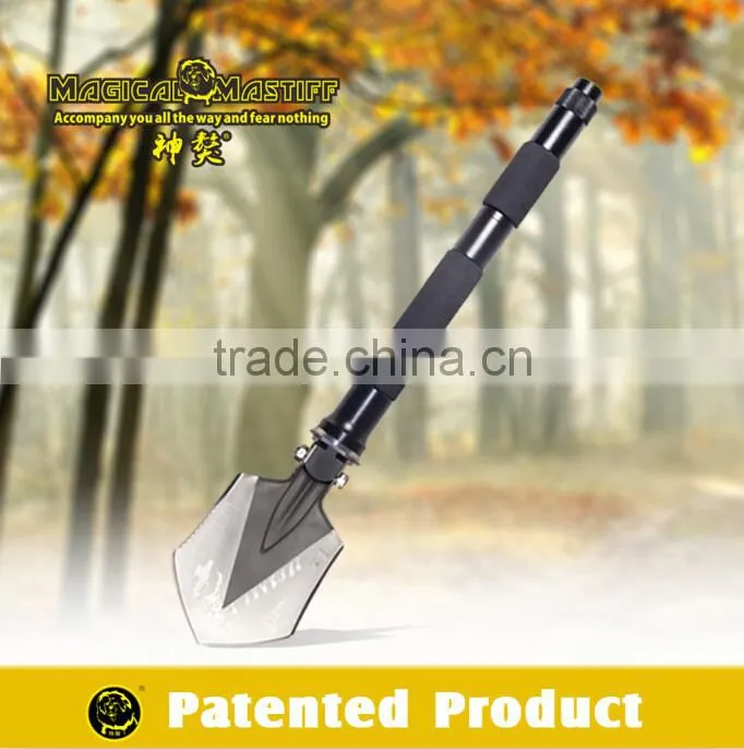High-quality Multi-use Outdoor Sport Gear with Shovel Hoe Knife Hook Fire Starter