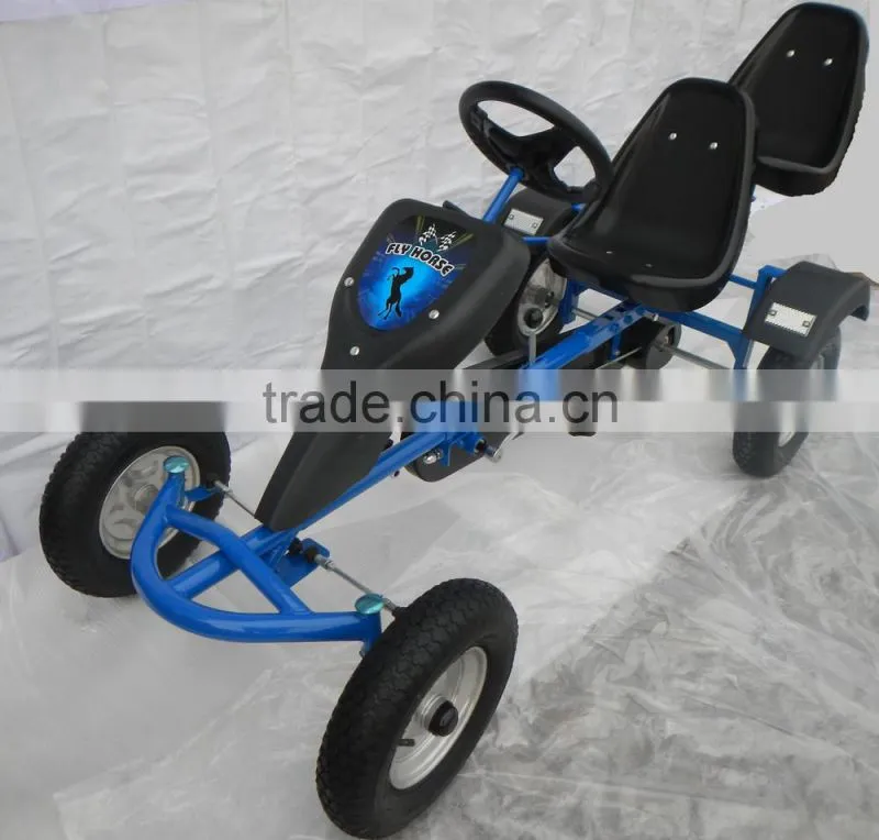 two seat 2 person pedal cart kart with CE certificate