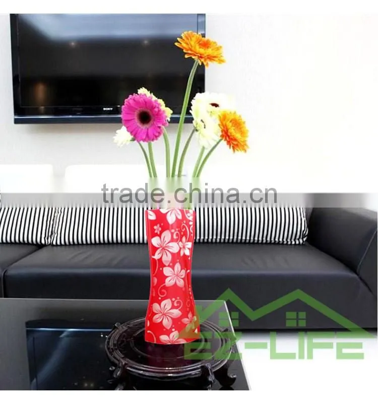 Best Creative Environmental Clear Artificial Acrylic Foldable Plastic Vase for food