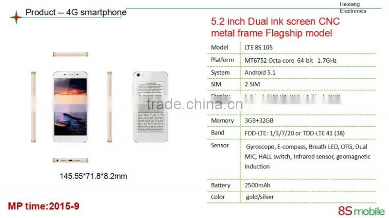 LTE8S105 Dual screen mobile phone wholesale