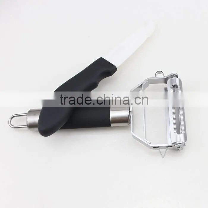 Stainless Steel Peeler Ceramic Knife Set Packed in EVA Tray