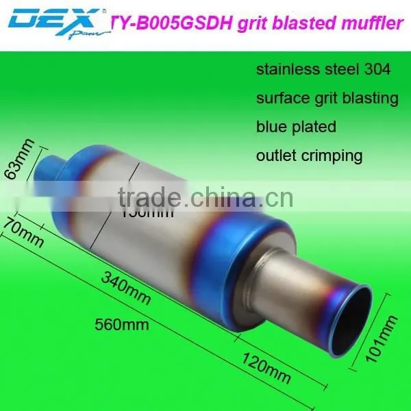 auto racing modified performance stainless steel muffler