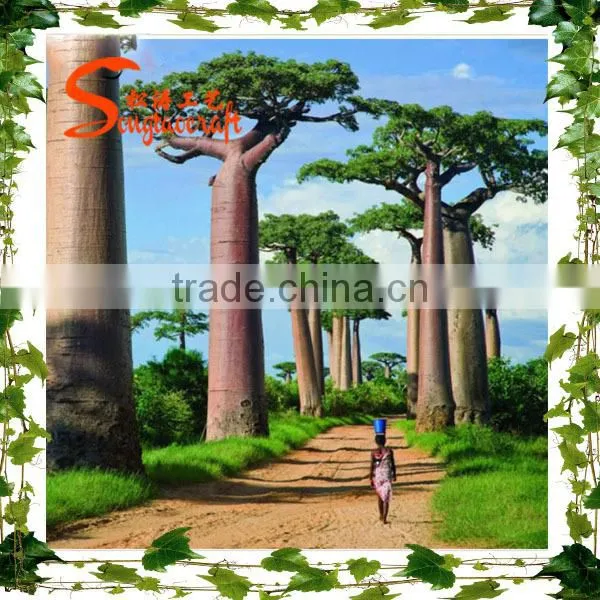 Guangzhou new design artificial tree locating at scenic certificate with SGS ISO outdoor gardens large artificial baoble tree