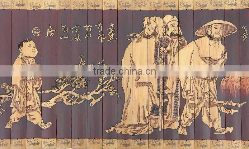 bamboo painting handicraft