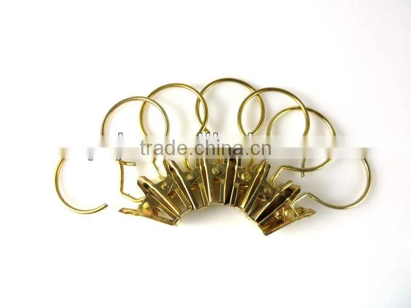 Curtain rod rings with clips Metal Curtain Clip