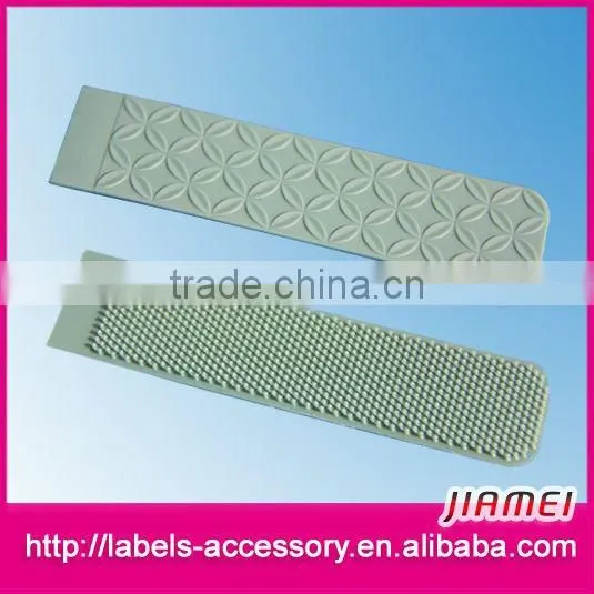 soft rubber silicone sleeve tab iron-on garment tape