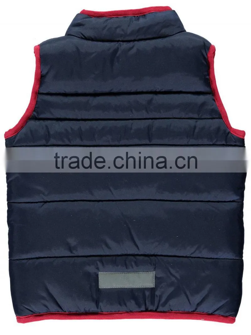 Warm custom unisex zip quilted baby vest bodywarmer