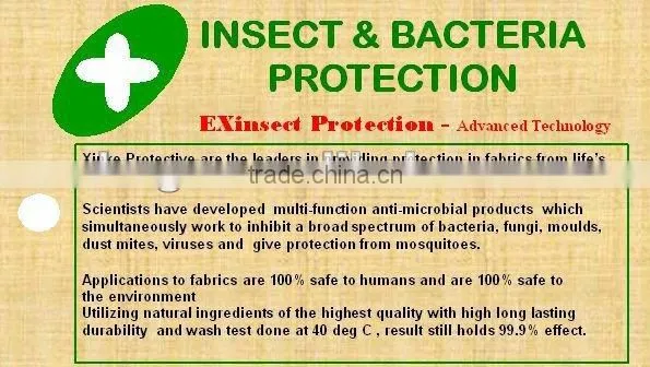 mosquito repellent workwear fabric for insect repellent clothing