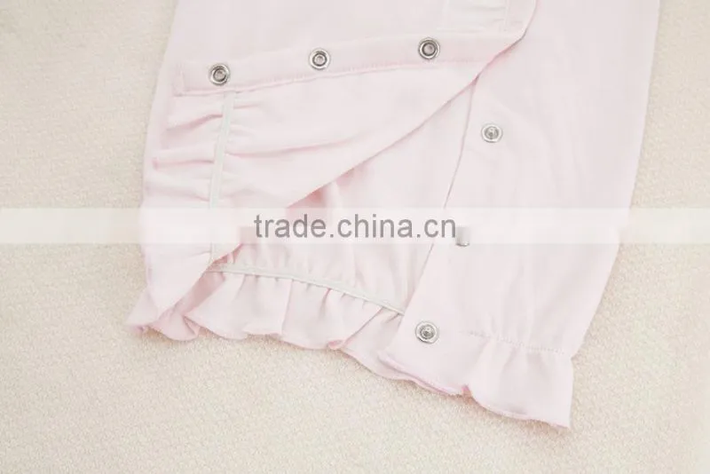 Hot Sale Baby Soft 100% Cotton Spring Autumn Winter Light Pink Newborn Baby Sleeping Bag