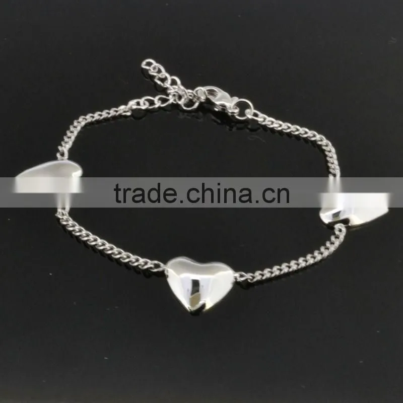 New 925 silver bracelets jewelry rhodium plated