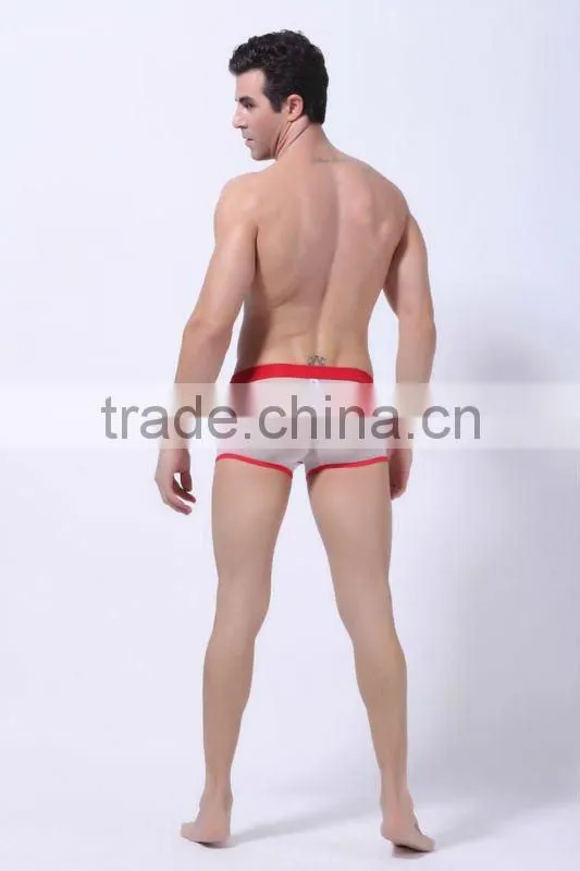 2012sexy color matching boxer shorts for men ,high quality and transparent boxer shorts