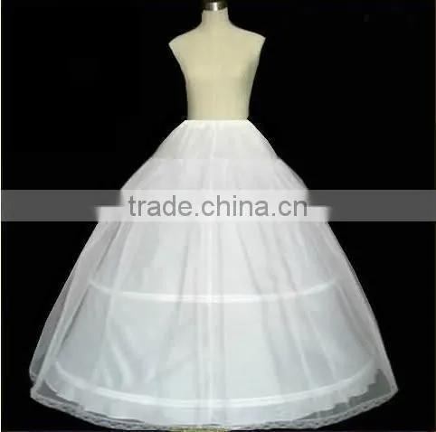 Three Hoops Petticoats for Ball Gown Adjustable Sizes Crinoline Bridal Accessories Underskirt for Wedding/Prom/Quinceanera Dress