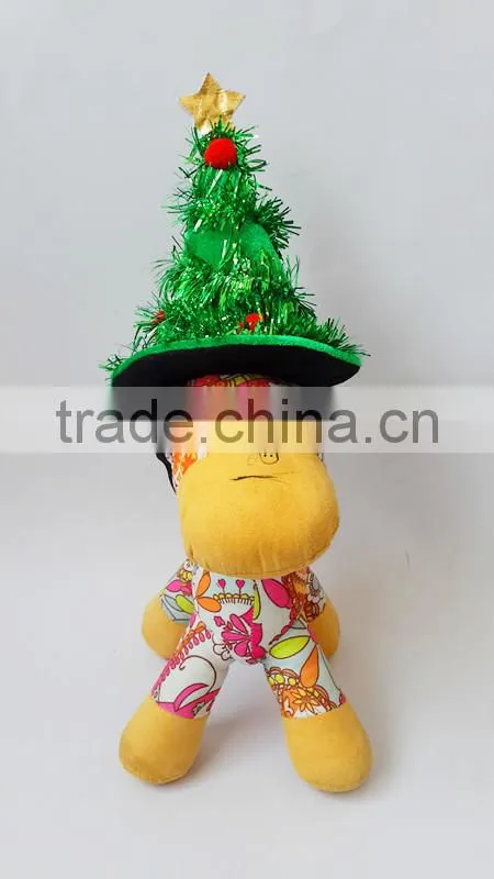 factory sale green Christmas tree style christmas dog hat