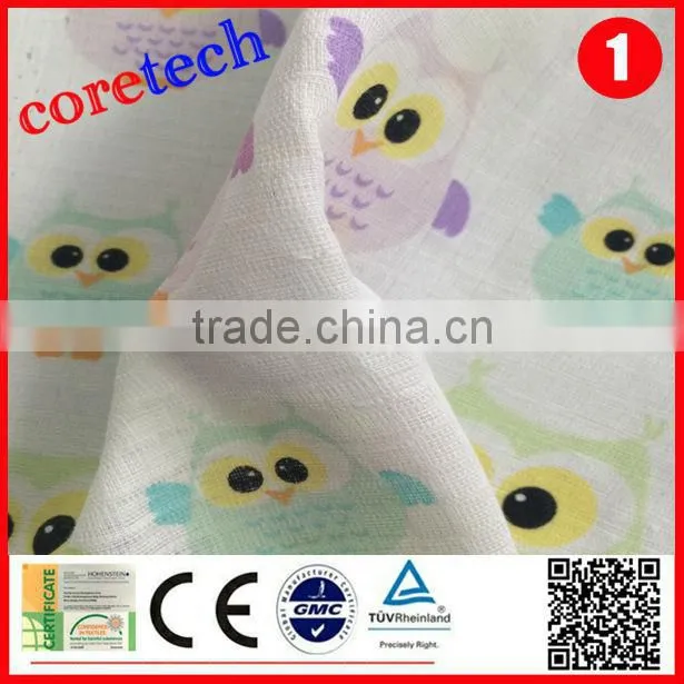 ECO-friendly soft washable organic cotton muslin fabric factory