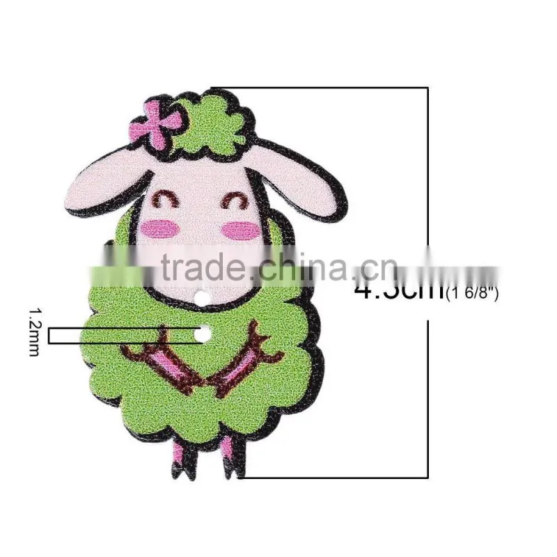 Yiwu Factory Best Quality DIY Fashion Wooden Button & Beads