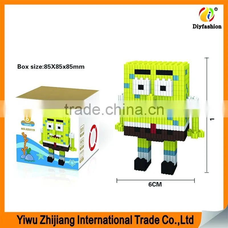 Hot Sale Cartoon Mode 3D Mini Diamond Building Education Blocks Toys for Child Toy