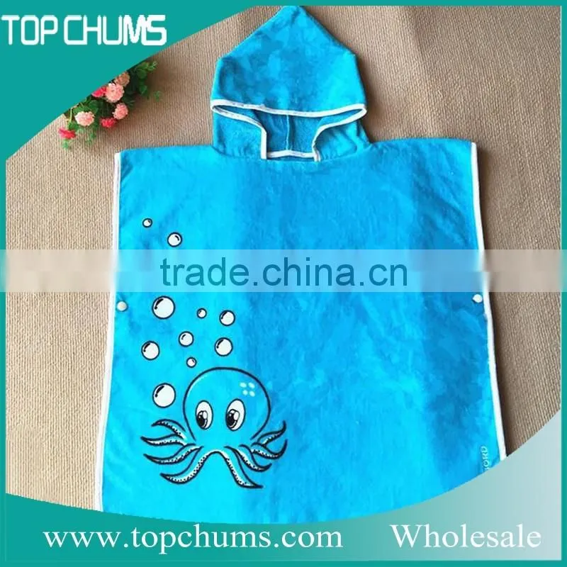 wholesale animal 100% cotton organic bamboo terry embroidery baby bath towel with hood