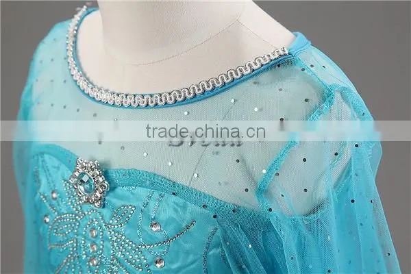 (Hot sell) Frozen Girl dress Mullet dress for Chirldren summer dress One-piece Beautiful wedding dress