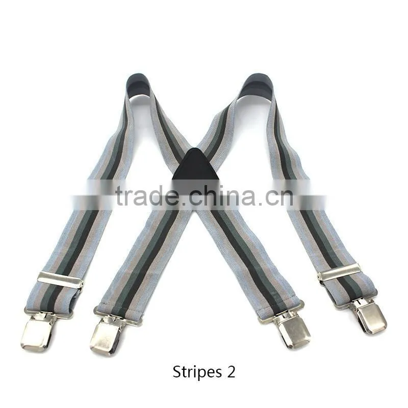 50mm Wide Mens Gentles Braces Plain Heavy Duty Durable Suspender Elastic