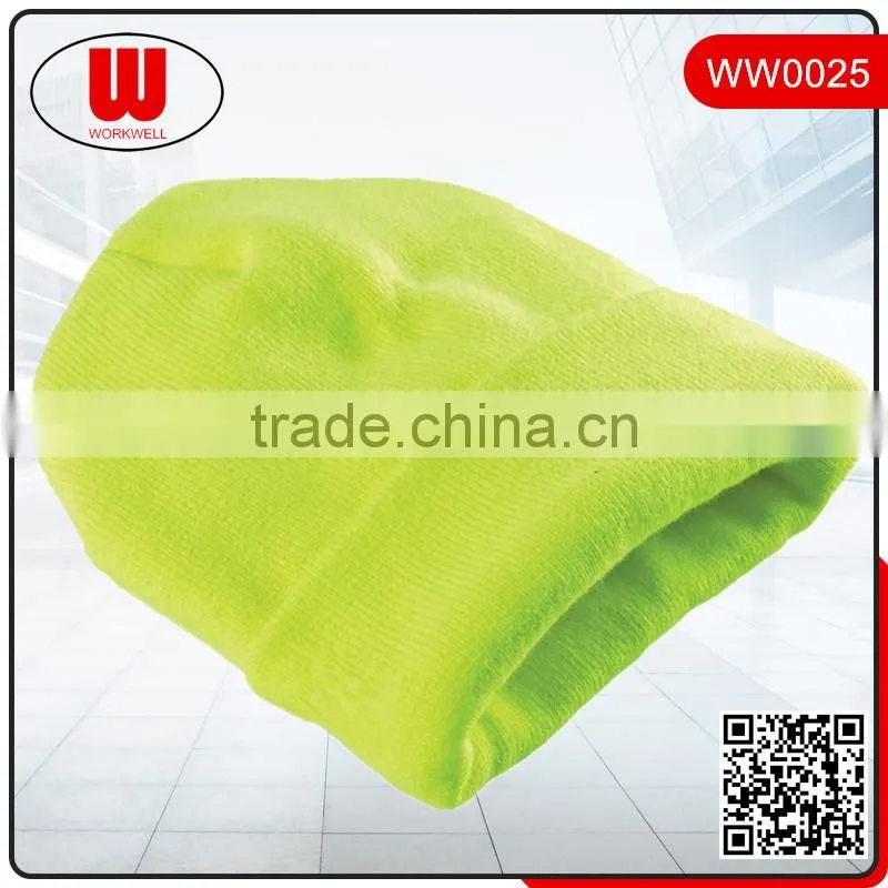 reflective safety knitted hat with high visibility