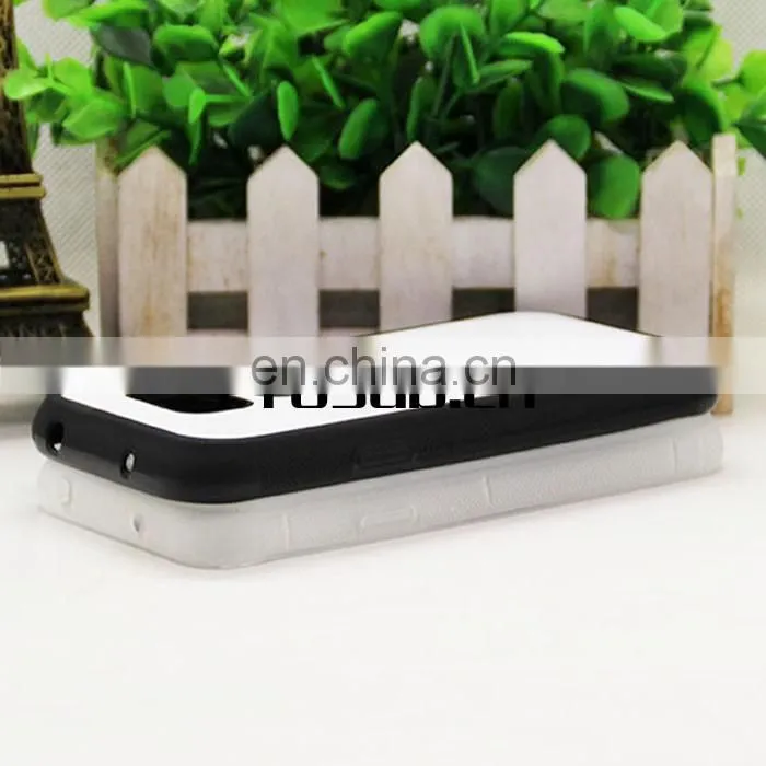 2d sublimation heat transfer PC +TPU silicon blank cell phone case with metal sheet for Prosub-Samsung S7 active