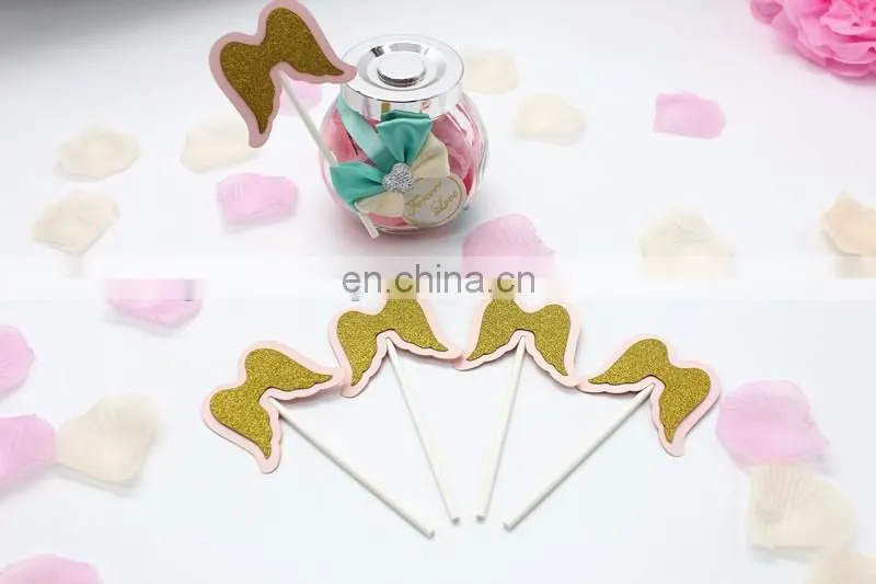 Angel wings Cupcake topper Bridal Shower Birthday Party Cupcake toppers