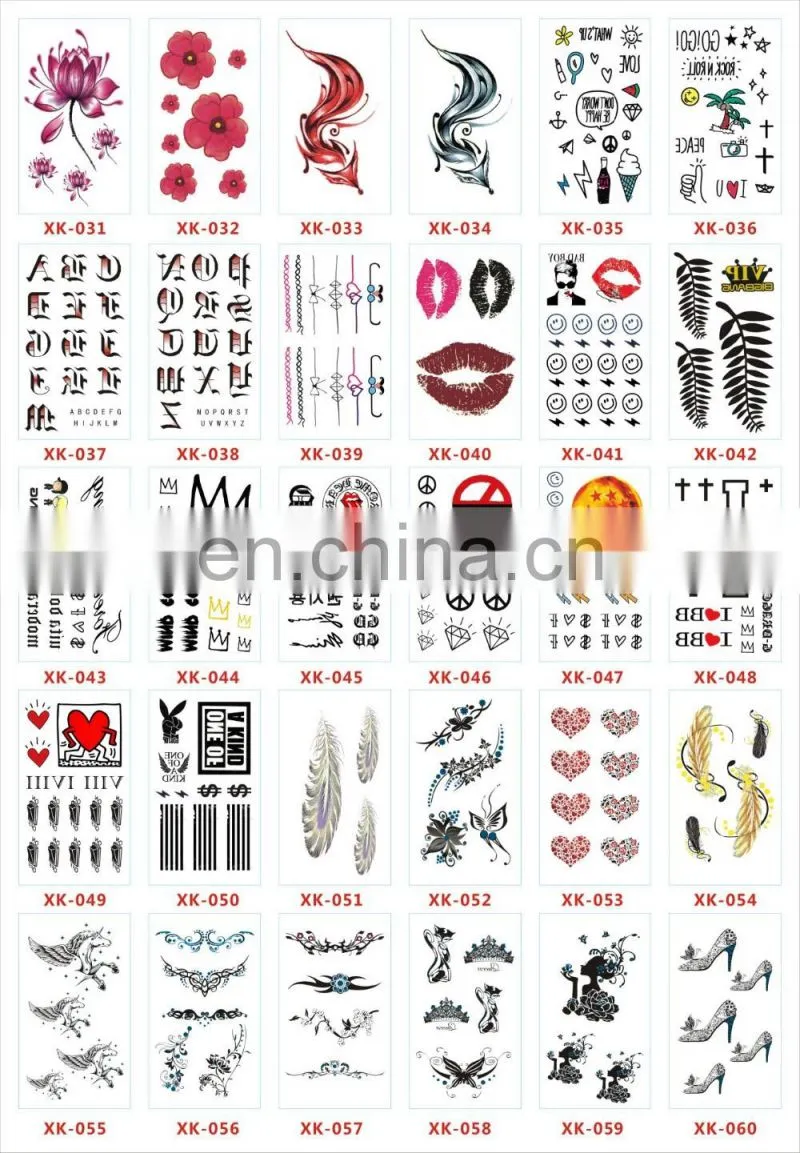 Wholesale Customized Temporary Tattoo Paper Temporary Tattoo Sticker Temporary Tattoo