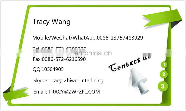 Dot fuse interlining manufacturer Changxing Zhiwei Interlining